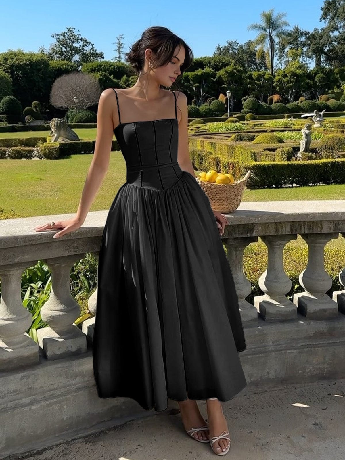 Helena | Women's midi guest dress with elegant corset