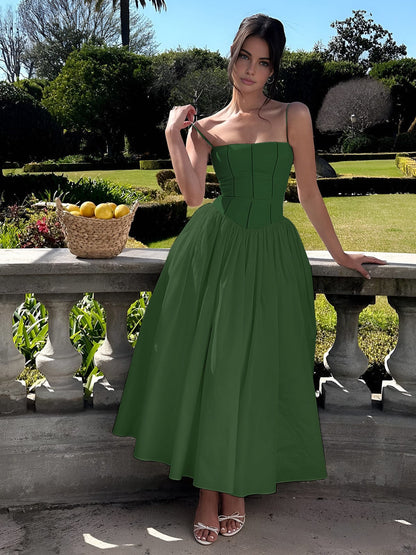 Helena | Women's midi guest dress with elegant corset