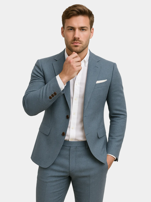 Andrés | Men's suit with buttoned jacket and pockets