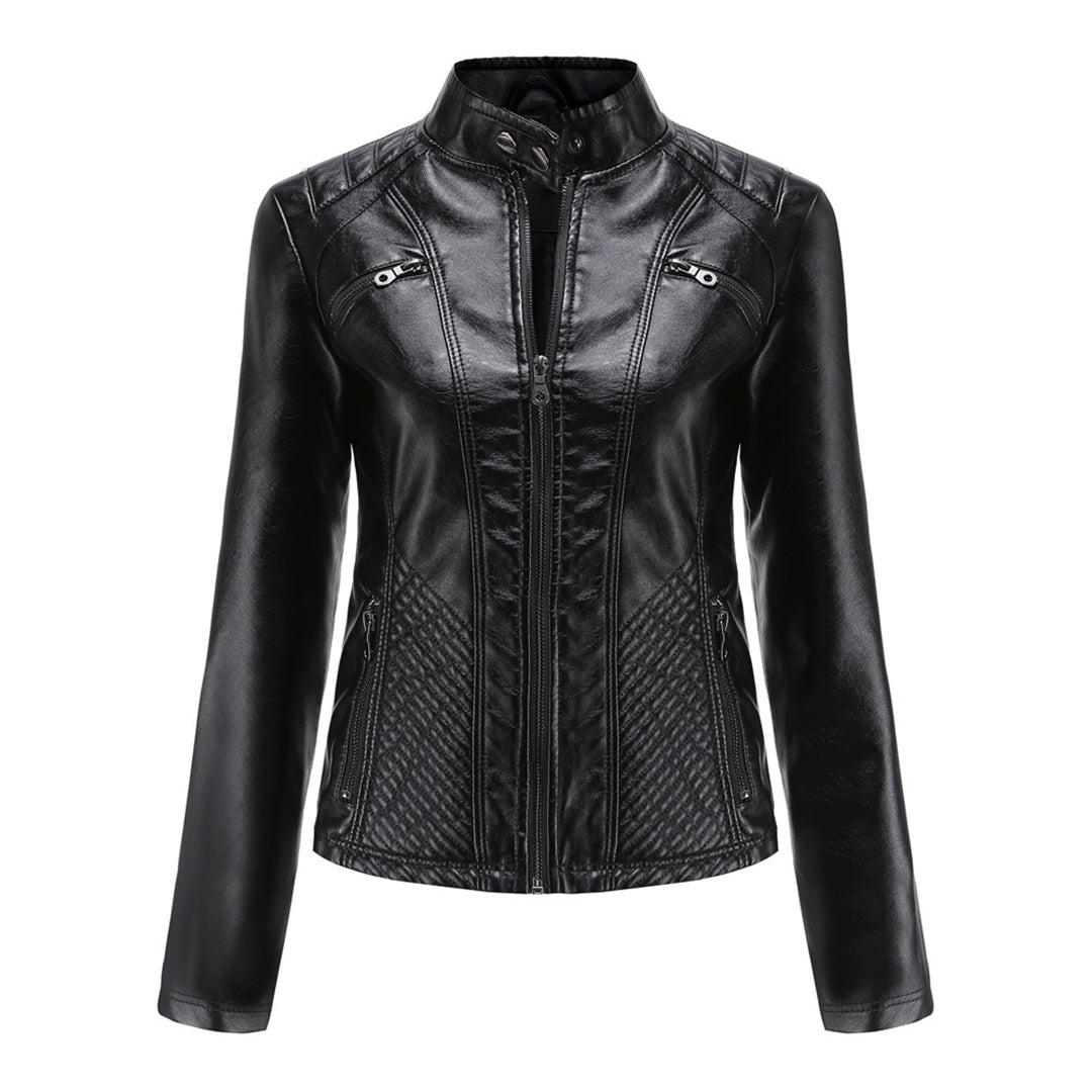 Nayeli | Chaqueta biker clásica con cremallera para mujer