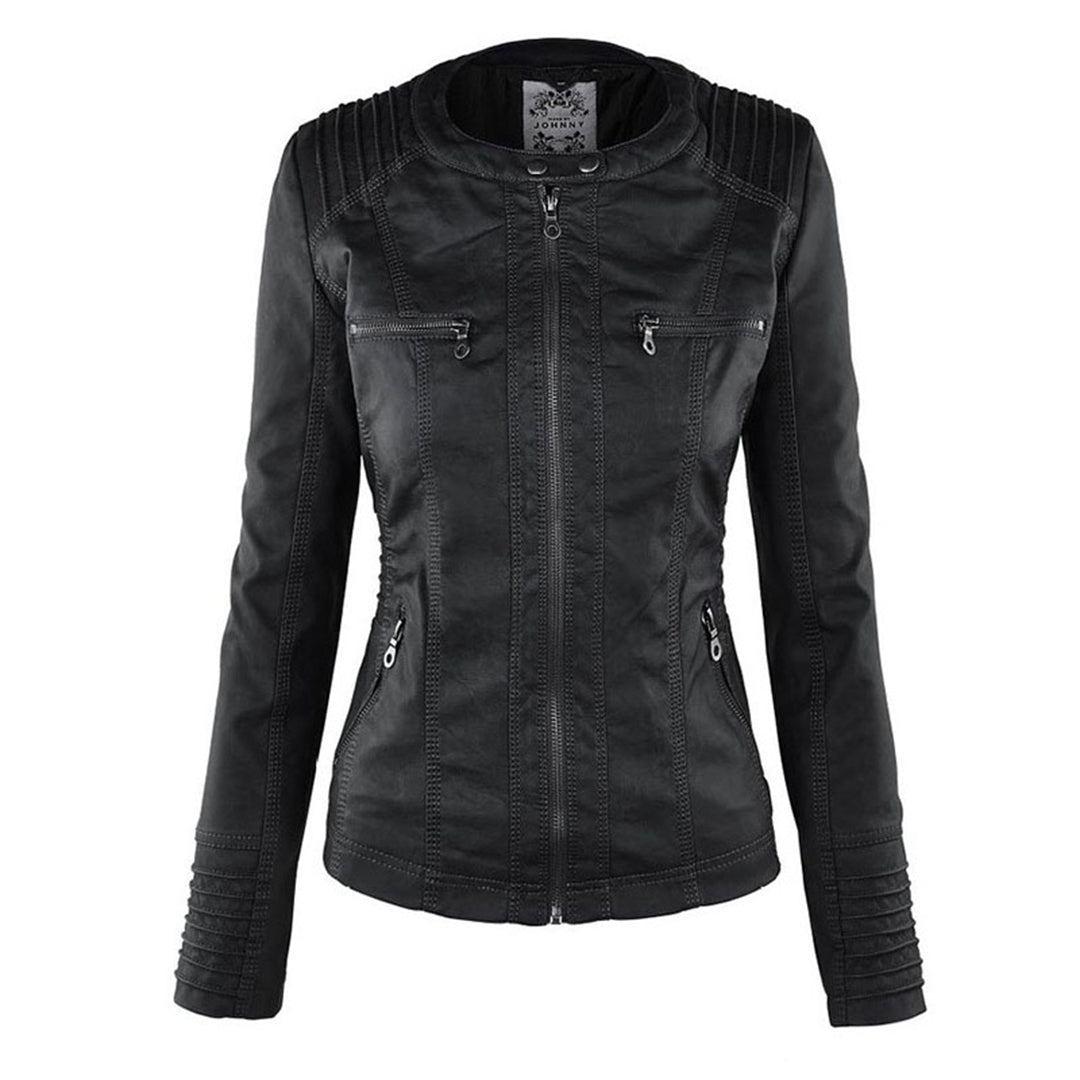 Fiorella | Chaqueta motera ajustada para mujer con capucha | Atrevida