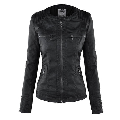 Fiorella | Chaqueta motera ajustada para mujer con capucha | Atrevida