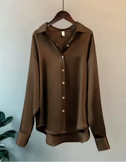 Lorenae | Damenbluse mit Knöpfen und elegantem Langarm-Design  