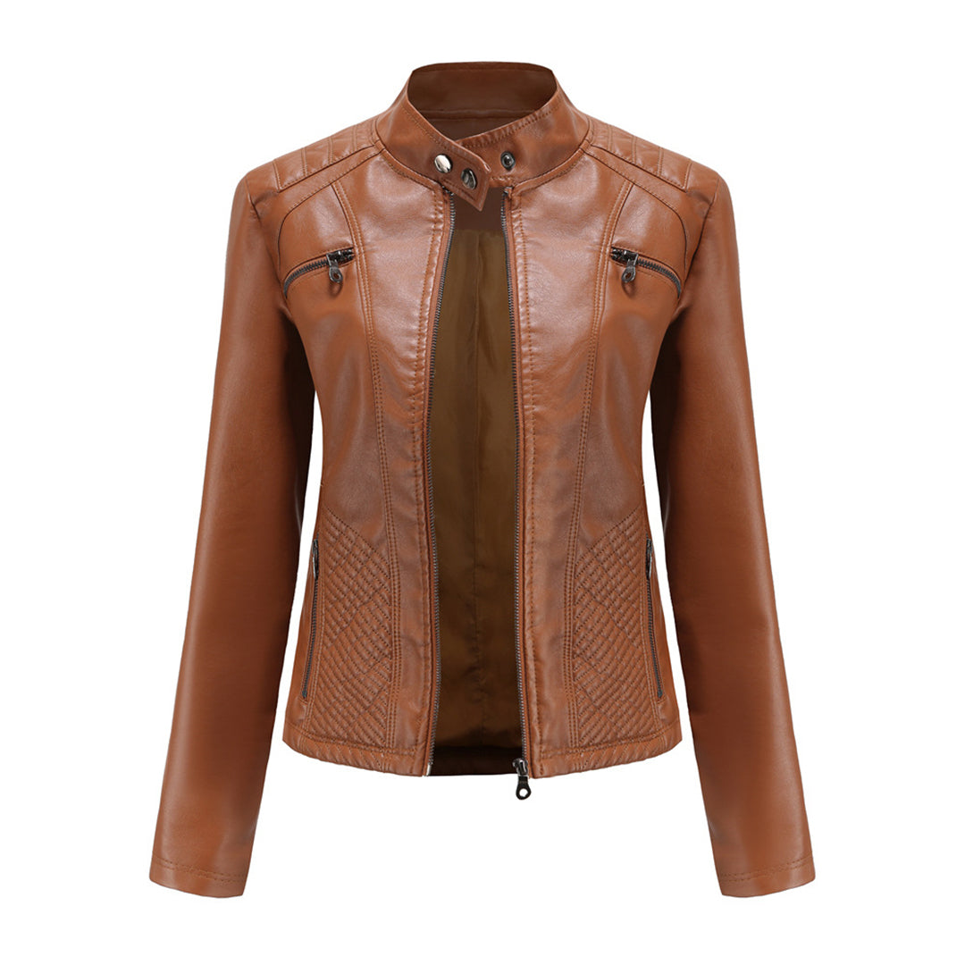 Nayeli | Chaqueta biker clásica con cremallera para mujer