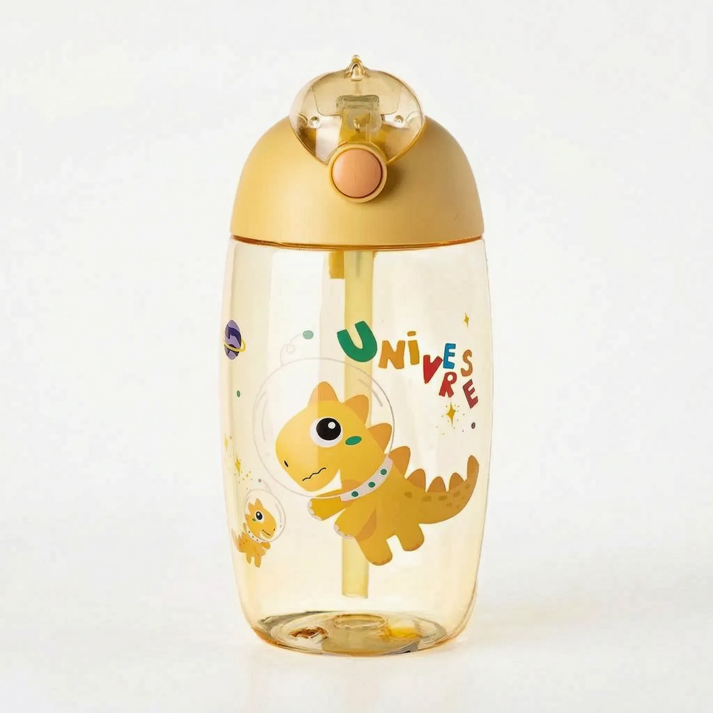 Emi | Botella infantil reutilizable con dinosaurio y pajita