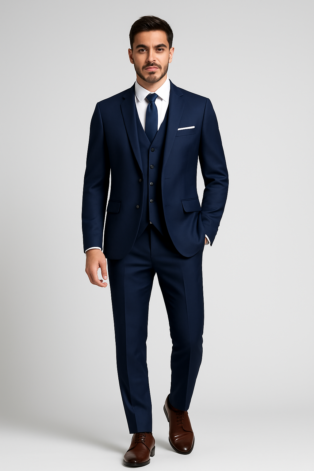 Albino | Elegante traje de tres piezas para hombre con chaqueta | Clásico