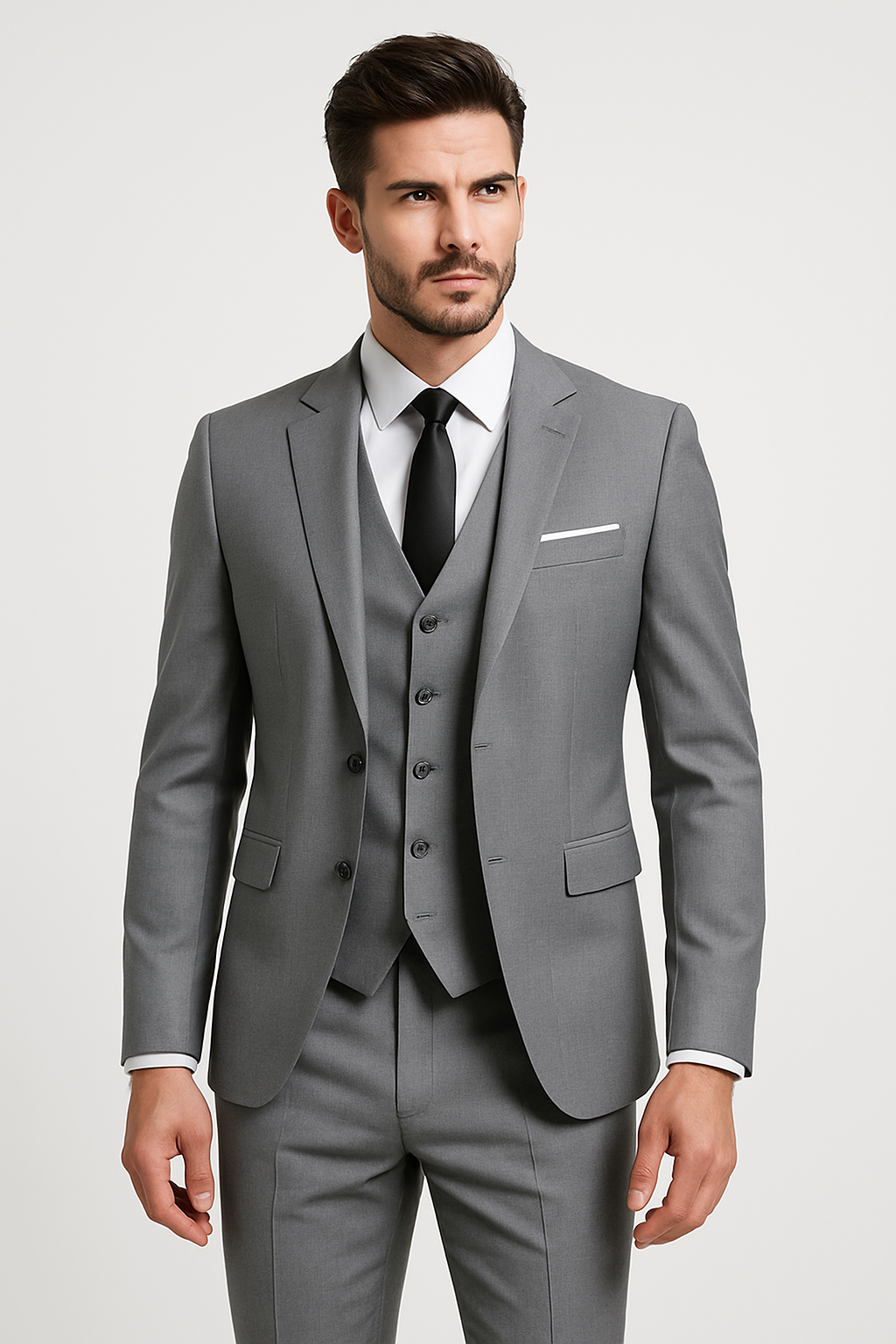 Albino | Elegante traje de tres piezas para hombre con chaqueta | Clásico