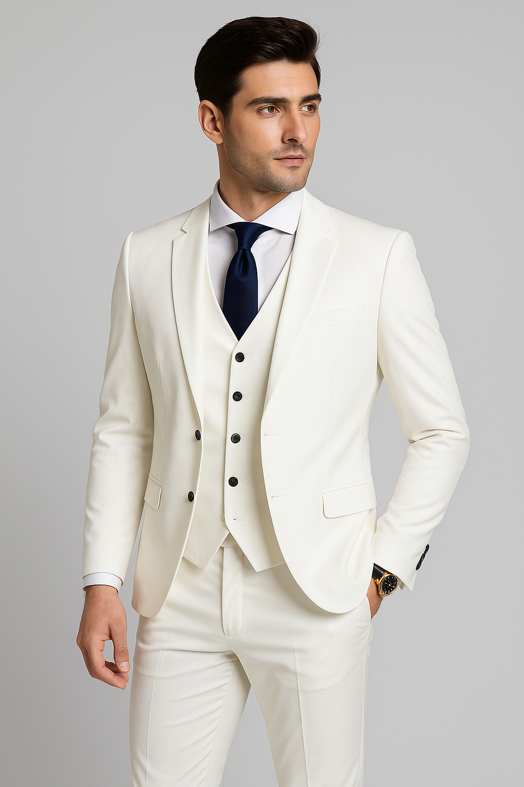 Albino | Elegante traje de tres piezas para hombre con chaqueta | Clásico