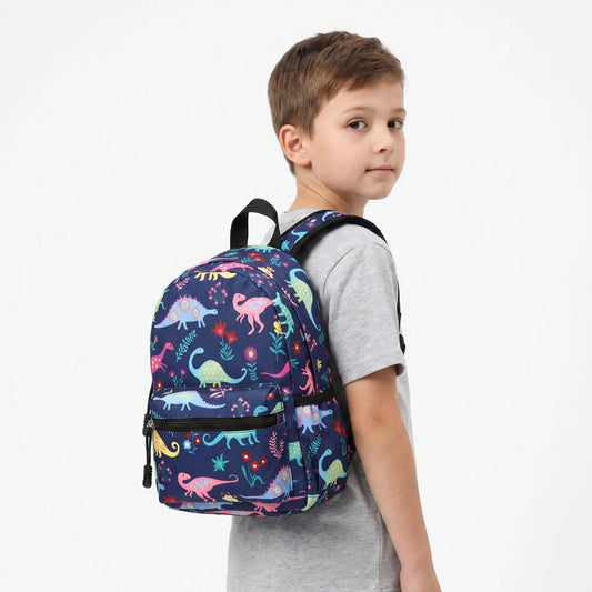 Lior | Mochila infantil con estampado de dinosaurios coloridos