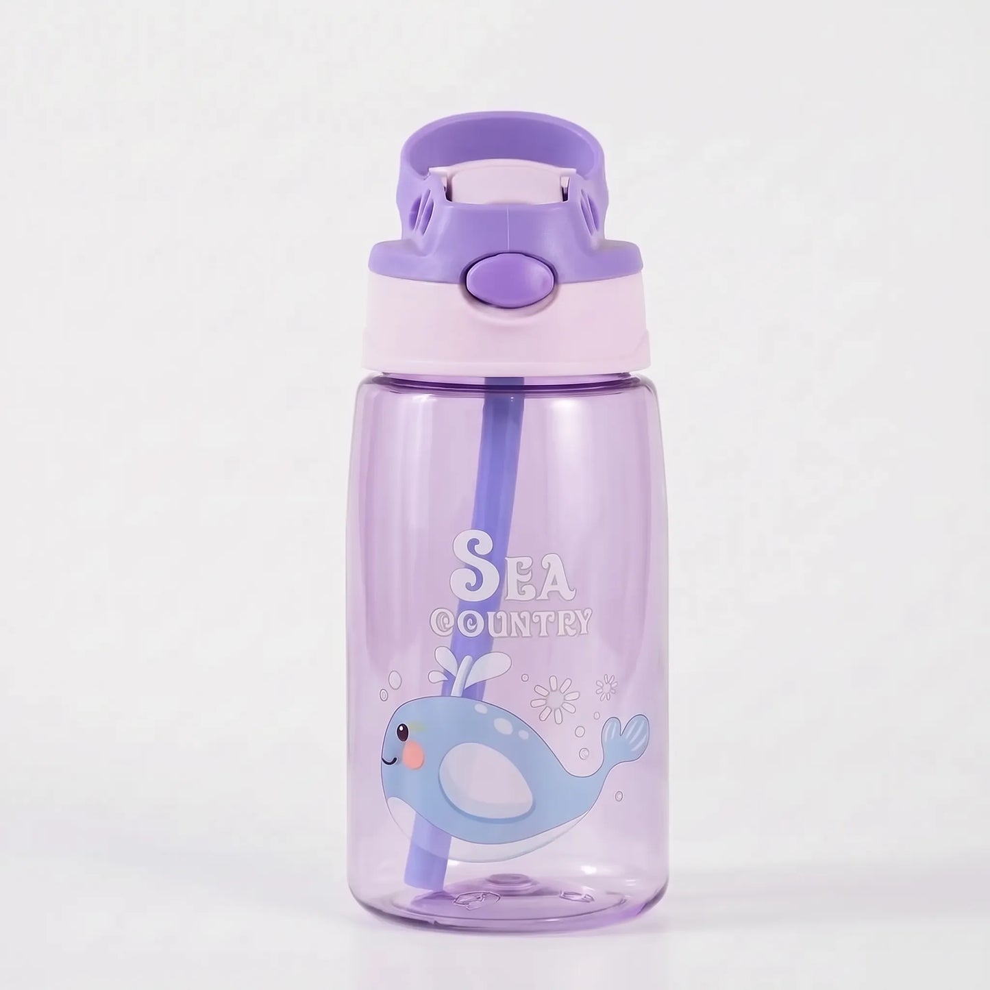Kimi | Kinderflasche mit klappbarem Deckel und integriertem Strohhalm