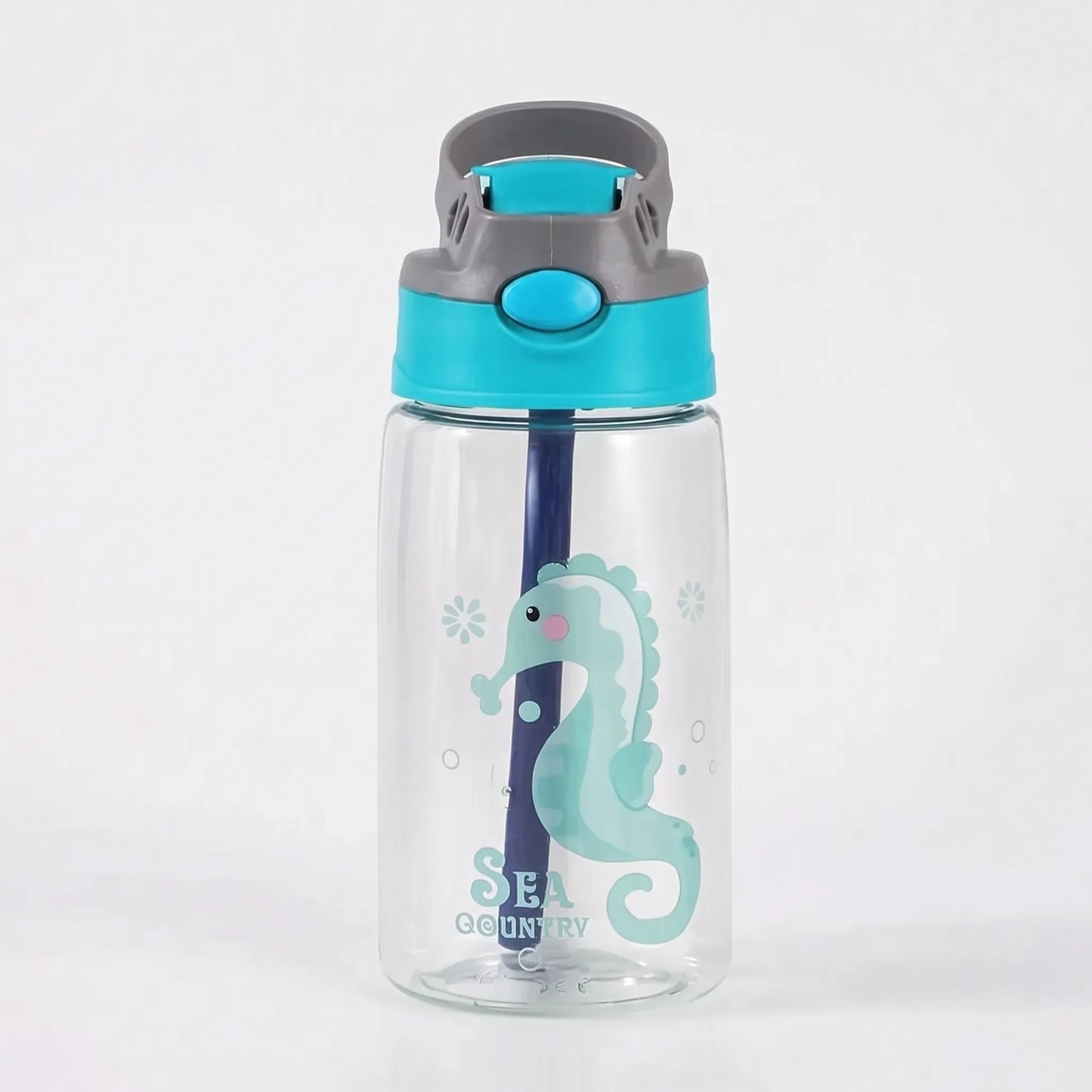 Kimi | Kinderflasche mit klappbarem Deckel und integriertem Strohhalm