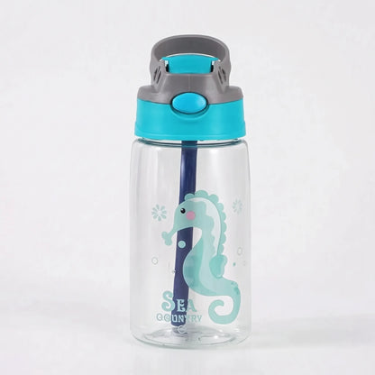 Kimi | Kinderflasche mit klappbarem Deckel und integriertem Strohhalm