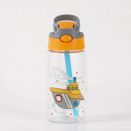 Kimi | Kinderflasche mit klappbarem Deckel und integriertem Strohhalm