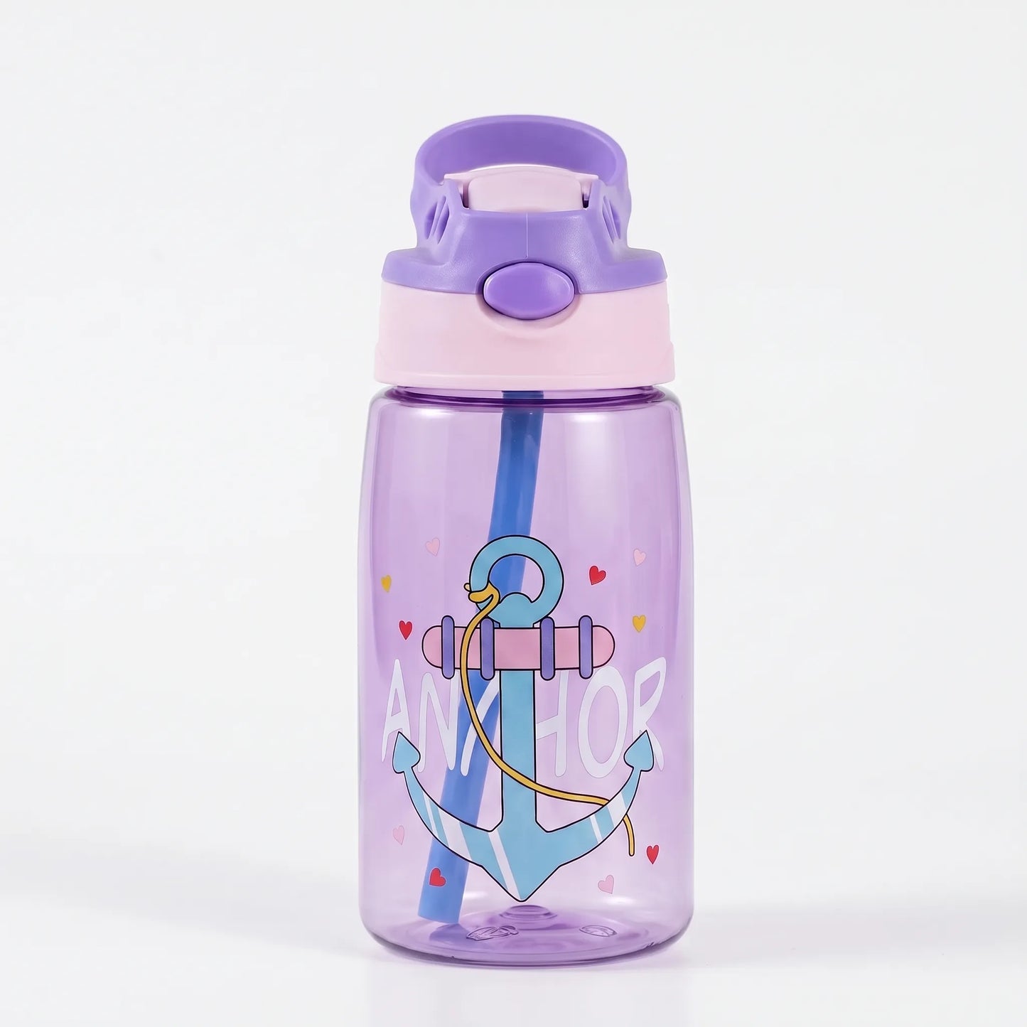 Kimi | Kinderflasche mit klappbarem Deckel und integriertem Strohhalm