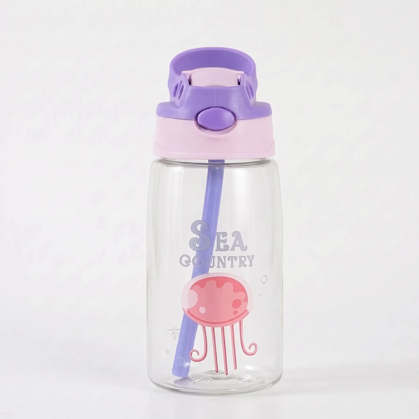 Kimi | Kinderflasche mit klappbarem Deckel und integriertem Strohhalm