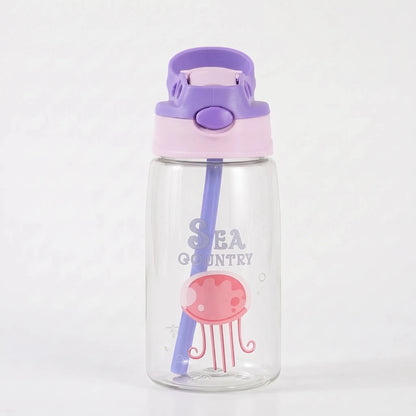 Kimi | Kinderflasche mit klappbarem Deckel und integriertem Strohhalm