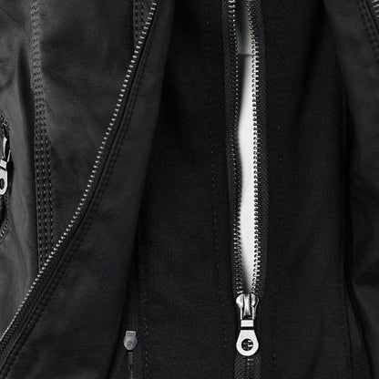 Fiorella | Chaqueta motera ajustada para mujer con capucha | Atrevida
