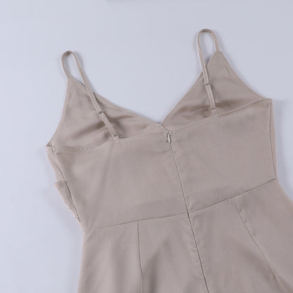 Isabel | Satin-Kleid im Ibiza-Stil mit seitlichem Schlitz