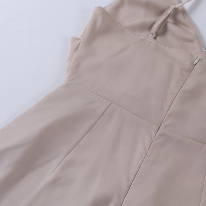 Isabel | Satin-Kleid im Ibiza-Stil mit seitlichem Schlitz