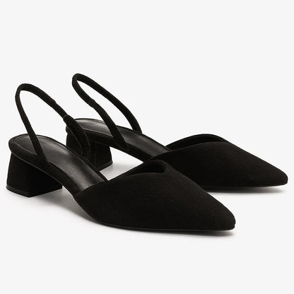 Belora | Damen-Sandalen mit spitzer Zehenpartie und niedrigem, offenen Absatz  