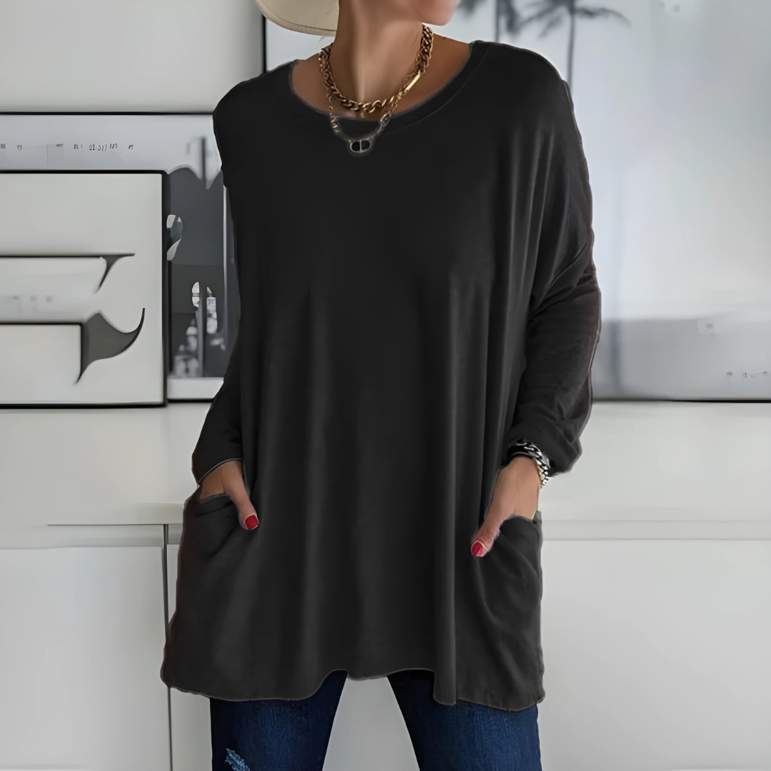 Aris | Bluse mit langen Ärmeln und lockerem Sitz für Damen