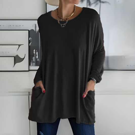 Aris | Bluse mit langen Ärmeln und lockerem Sitz für Damen