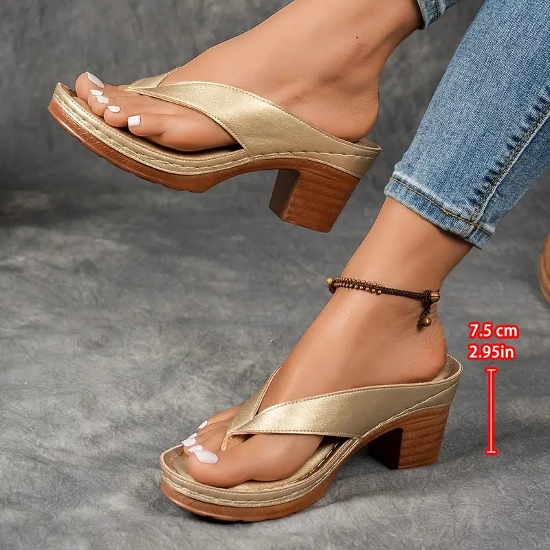 Inés | Orthopädische Sandalen mit niedrigem Absatz und offenen Riemen  