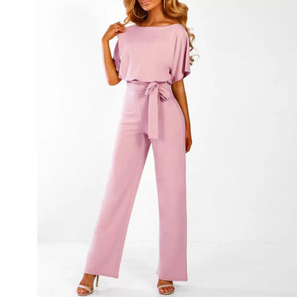 Carla | Mono elegante de verano con cinturón y pierna ancha