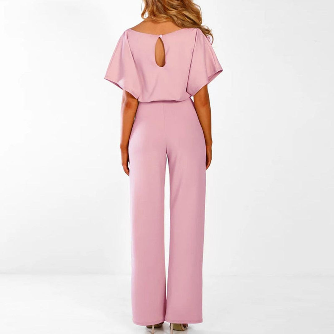 Carla | Mono elegante de verano con cinturón y pierna ancha