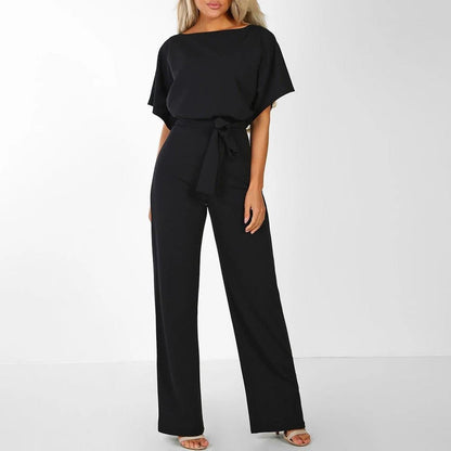 Carla | Mono elegante de verano con cinturón y pierna ancha