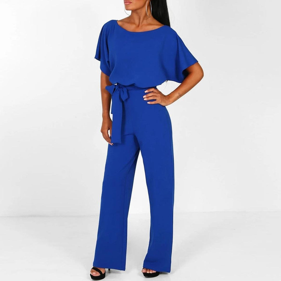 Carla | Mono elegante de verano con cinturón y pierna ancha