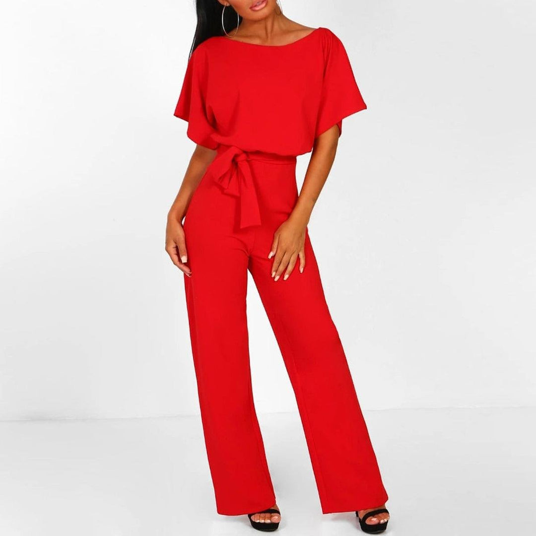 Carla | Mono elegante de verano con cinturón y pierna ancha