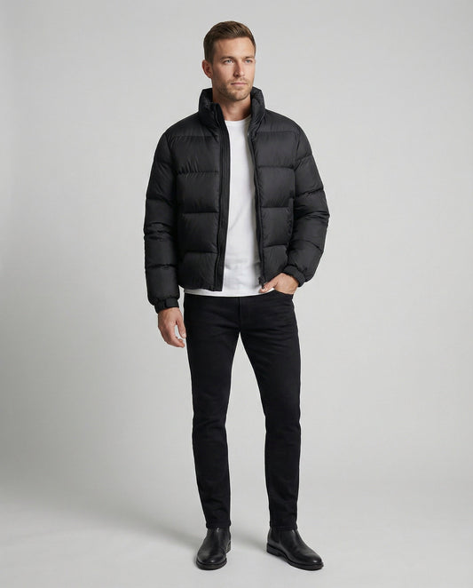 Leo | Chaqueta acolchada para hombre con plumón de pato cálido