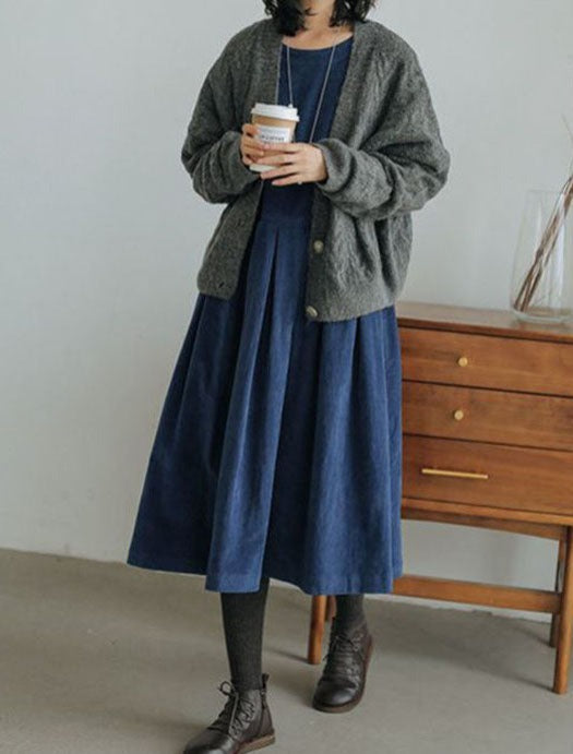 Zara | Robe midi à manches longues coupe ample et plissée