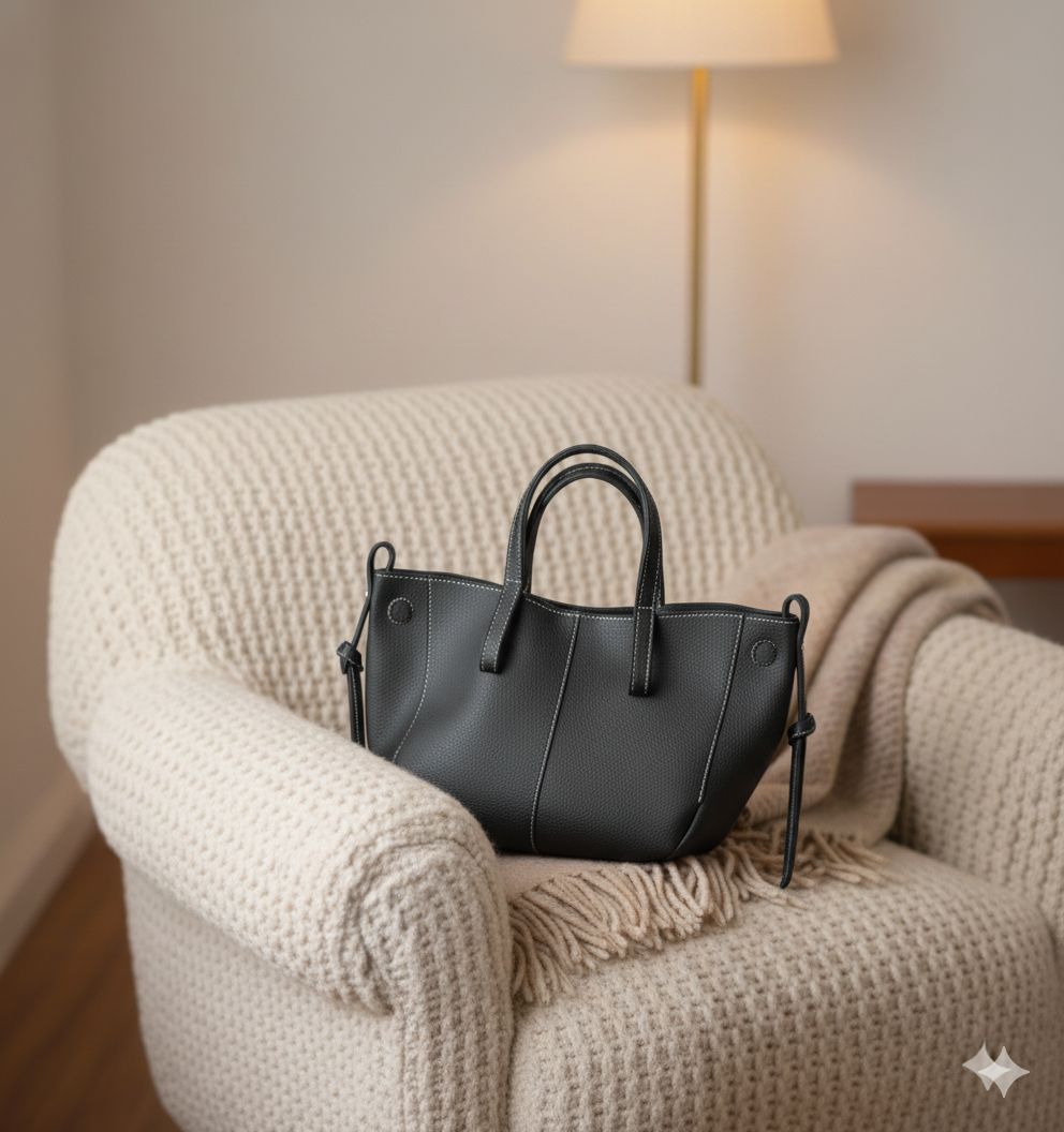 Inés | Bolso shopper lujoso con doble asa y diseño liso