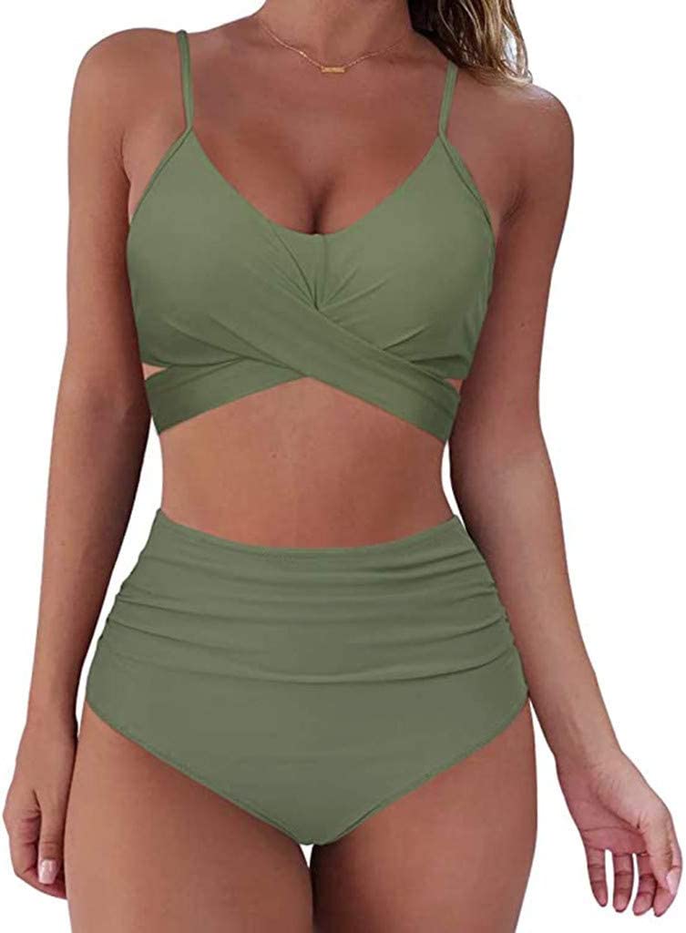 Rosalina | Bikini für Damen mit hohem Bund und Blumenmuster  