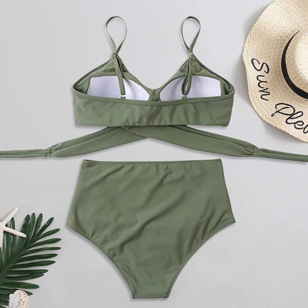 Rosalina | Bikini für Damen mit hohem Bund und Blumenmuster  