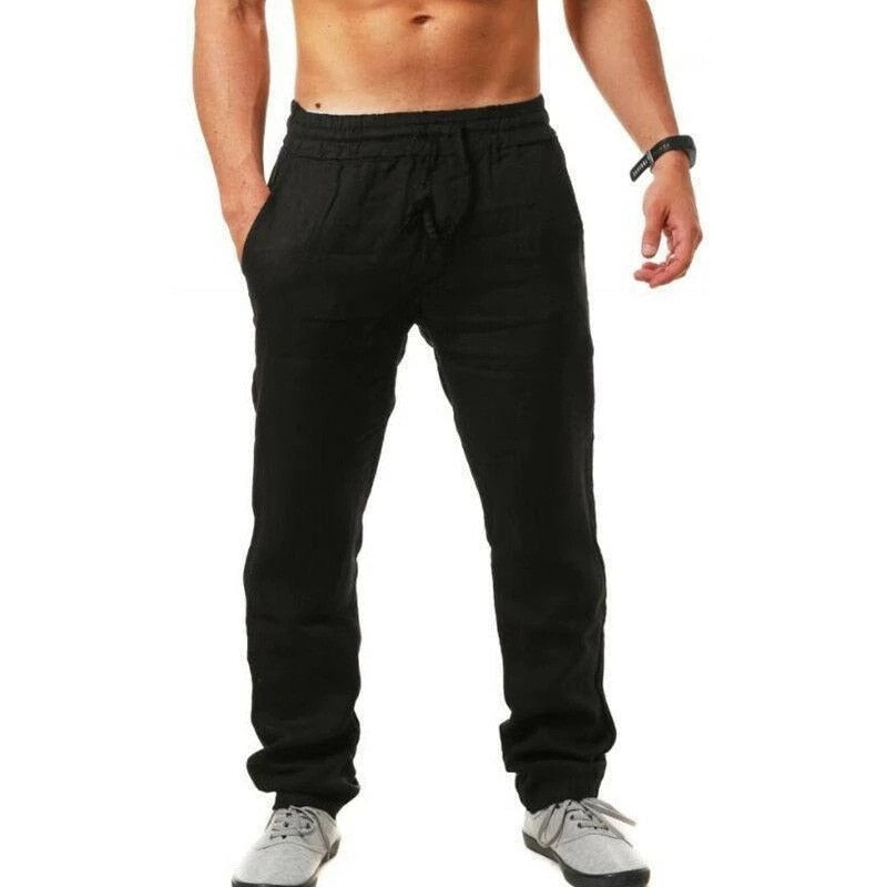Amador | Leinenhose mit Kordelzug und lockerem Sitz  