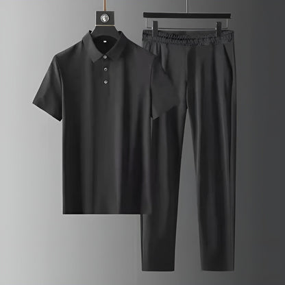 Benicio | Zweiteiliges Herrenoutfit mit Poloshirt und Hose, bequem | Lässig  