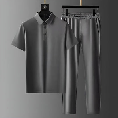 Benicio | Zweiteiliges Herrenoutfit mit Poloshirt und Hose, bequem | Lässig  