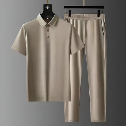 Benicio | Zweiteiliges Herrenoutfit mit Poloshirt und Hose, bequem | Lässig  