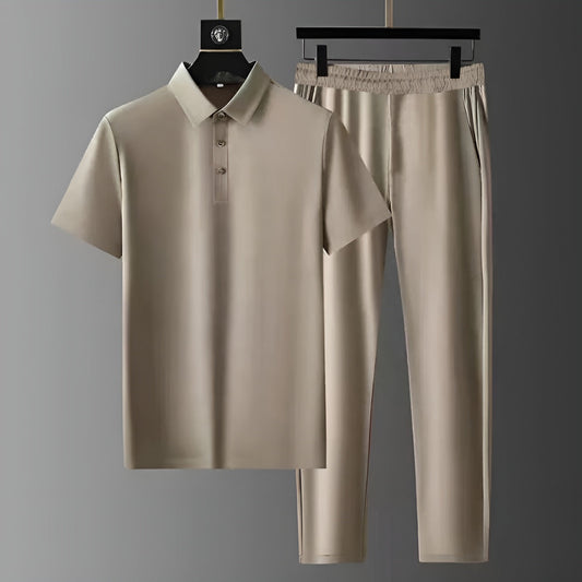 Benicio | Two-piece Men's Set with Polo and Comfortable Pants | Casual