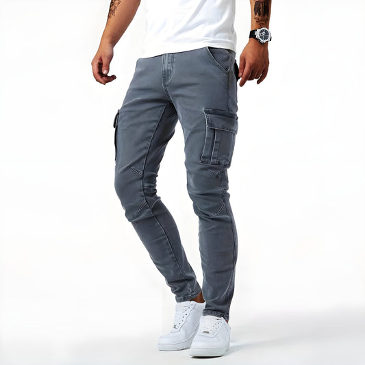 Roque | Slim Cargo-Hose mit vielen Taschen für Herren, Wintermodell
