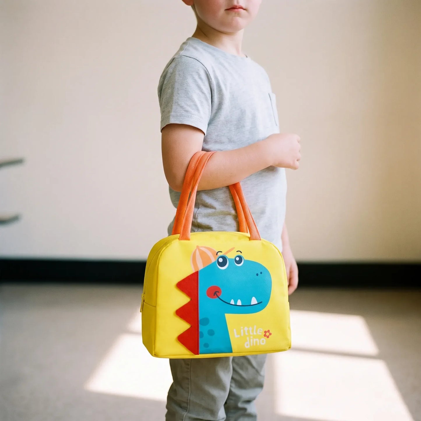 Coco | Kinder-Thermotasche mit Dinosaurier und oberen Tragegriffen