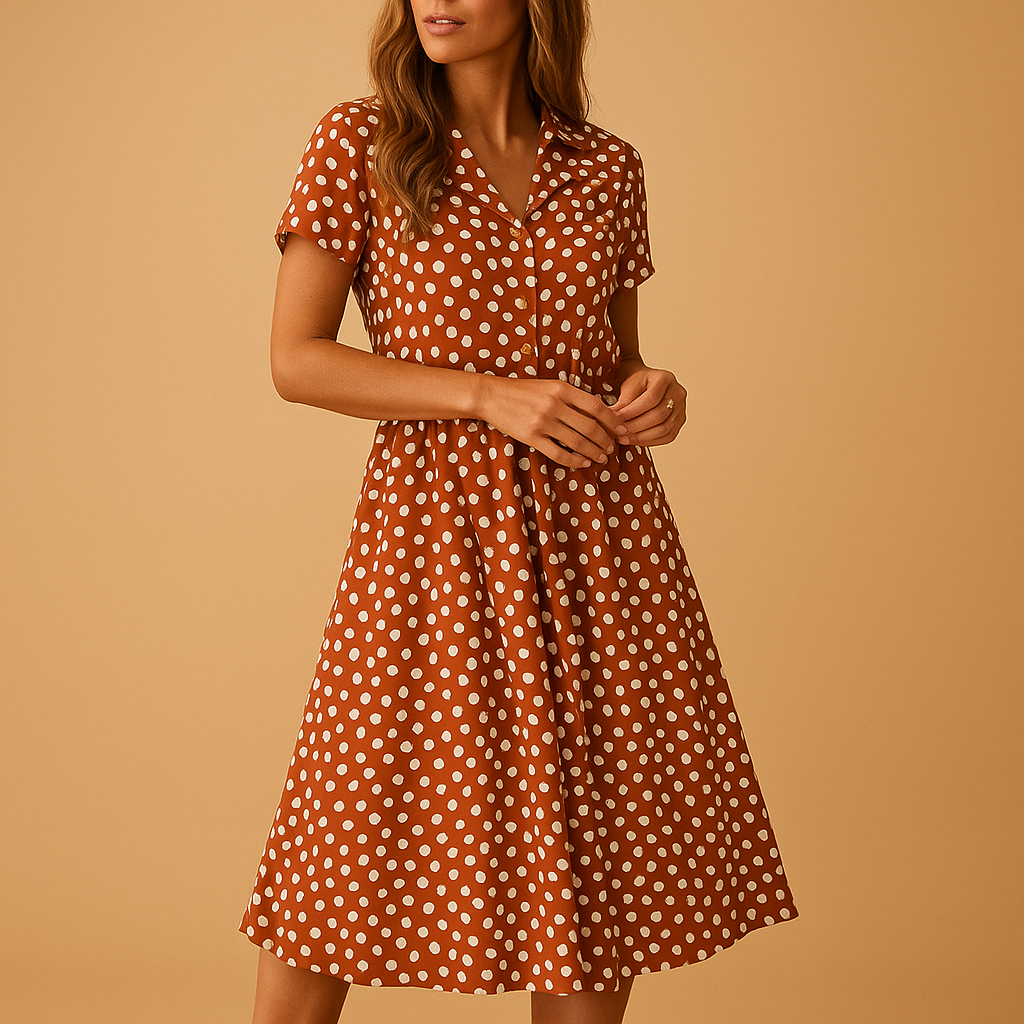 Sira | Polka dot summer midi dress