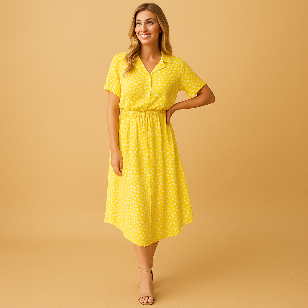 Sira | Polka dot summer midi dress