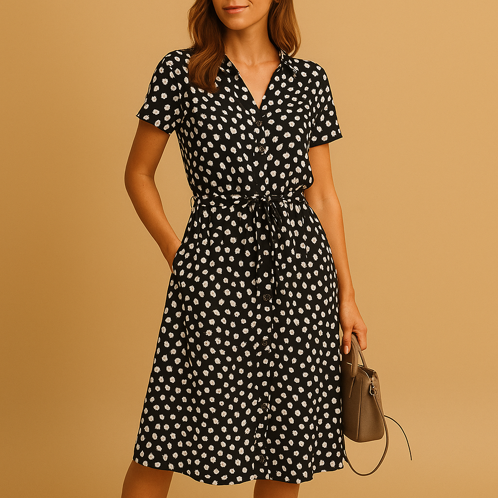 Sira | Polka dot summer midi dress