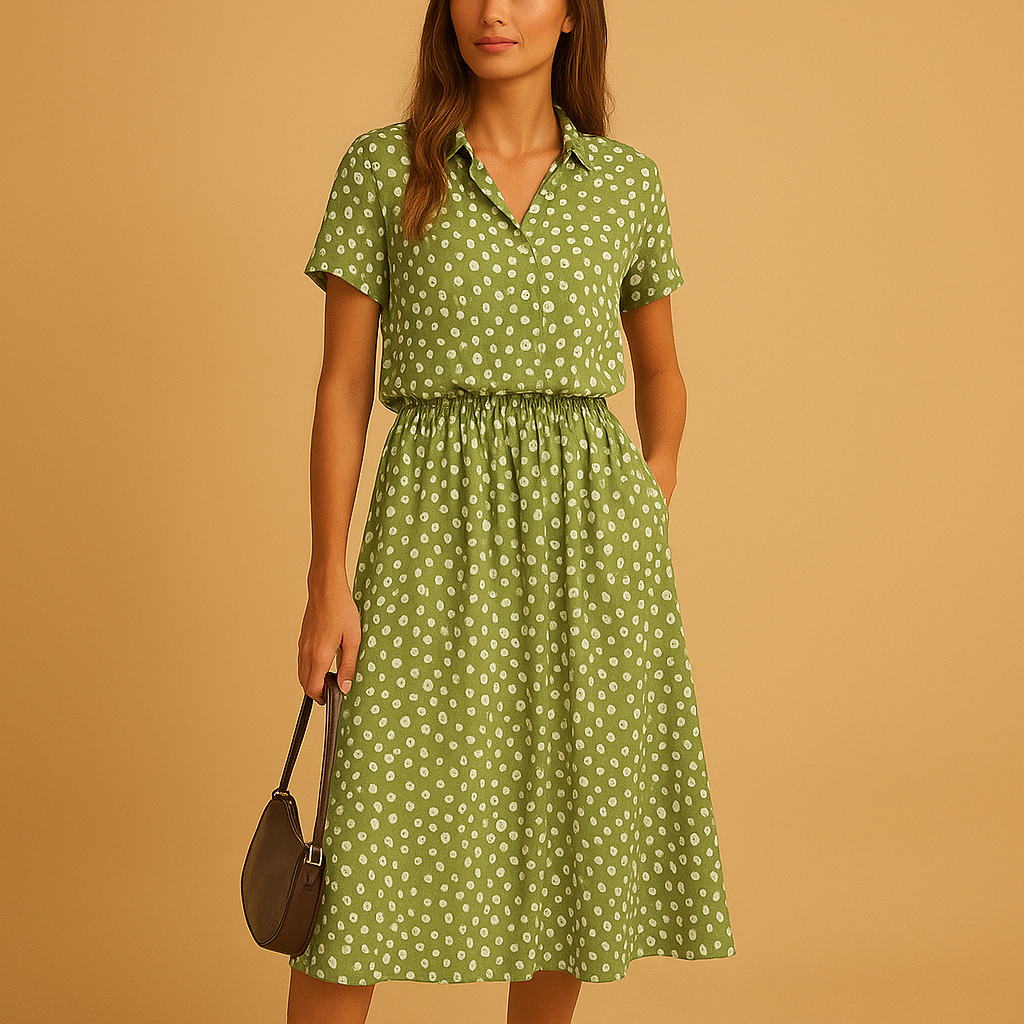 Sira | Polka dot summer midi dress
