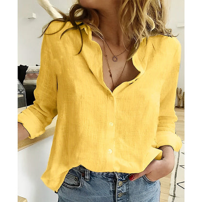 Zelmira | Chemise décontractée à manches longues boutonnée pour femme