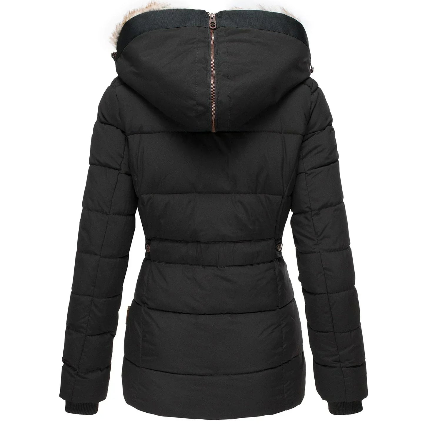 Lucía | Veste d'hiver femme avec capuche en fourrure